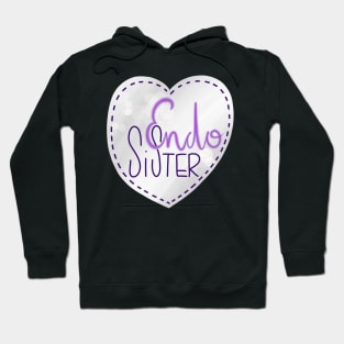 Endometriosis sister awareness handlettering Hoodie